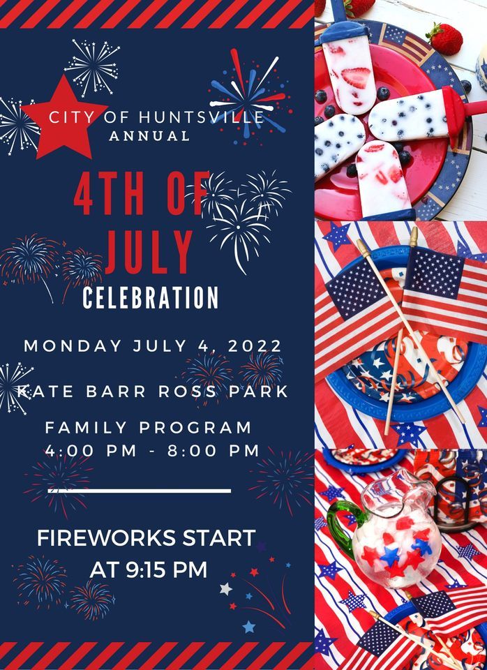 4th of July Celebration Kate Barr Ross Park, Huntsville, TX July 4