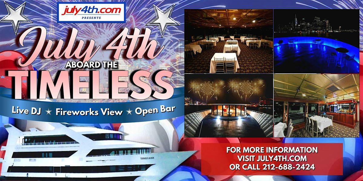 Timeless Yacht NYC Fireworks Cruise
