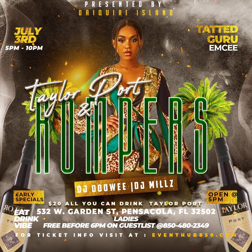 "TAYLOR PORT & ROMPERS" DAY PARTY