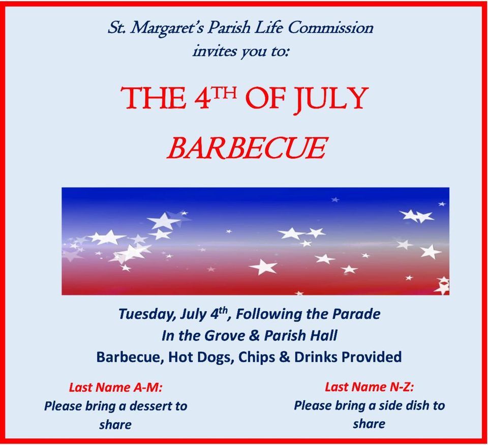 The 4th of July BBQ Saint Margaret's Episcopal Church, Carrollton, GE
