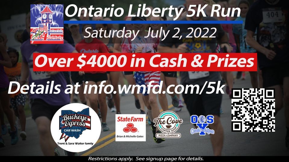 Ontario Liberty 5K Run Ontario High School (Ohio) July 2, 2022