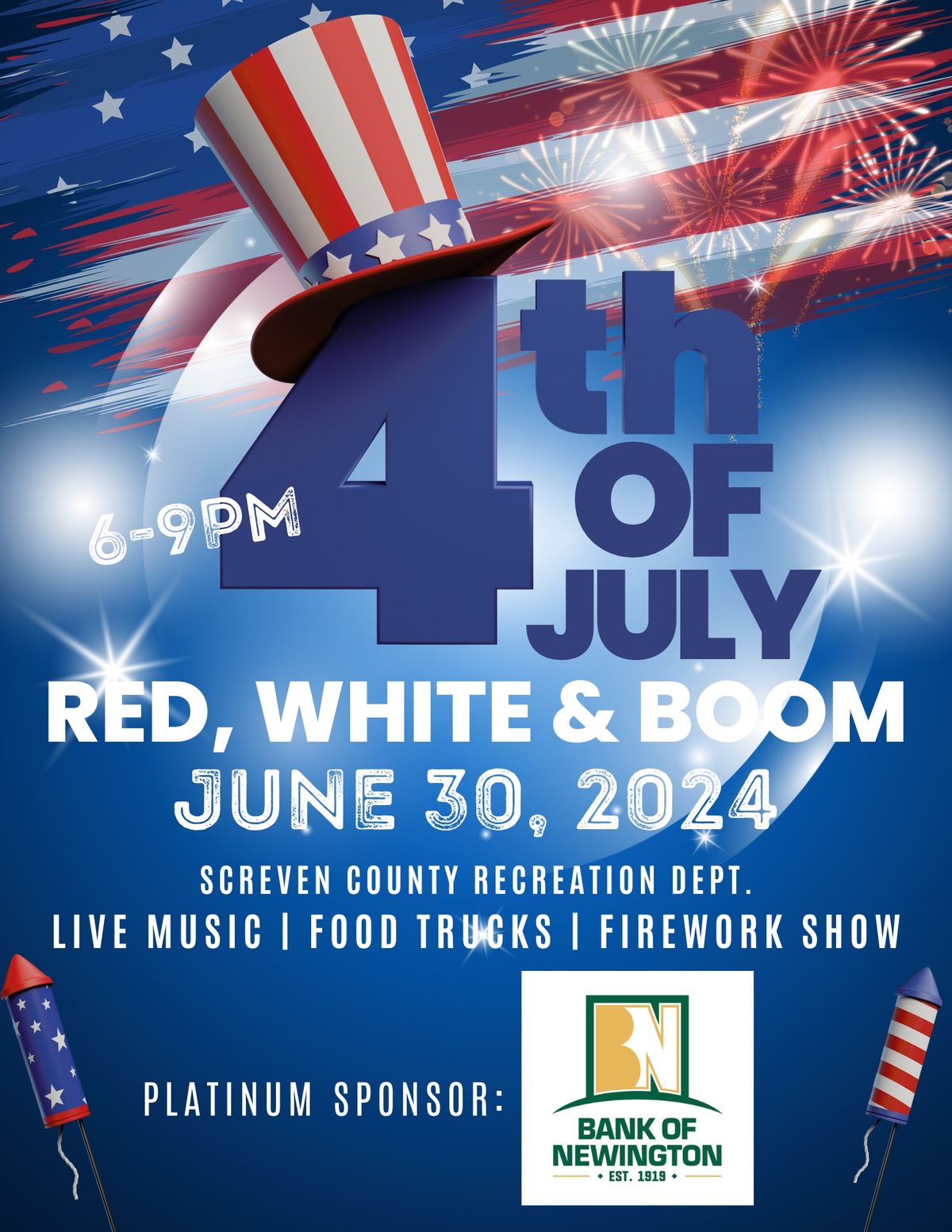 Red, White & Boom (4th of July Celebration) 2024 Screven County