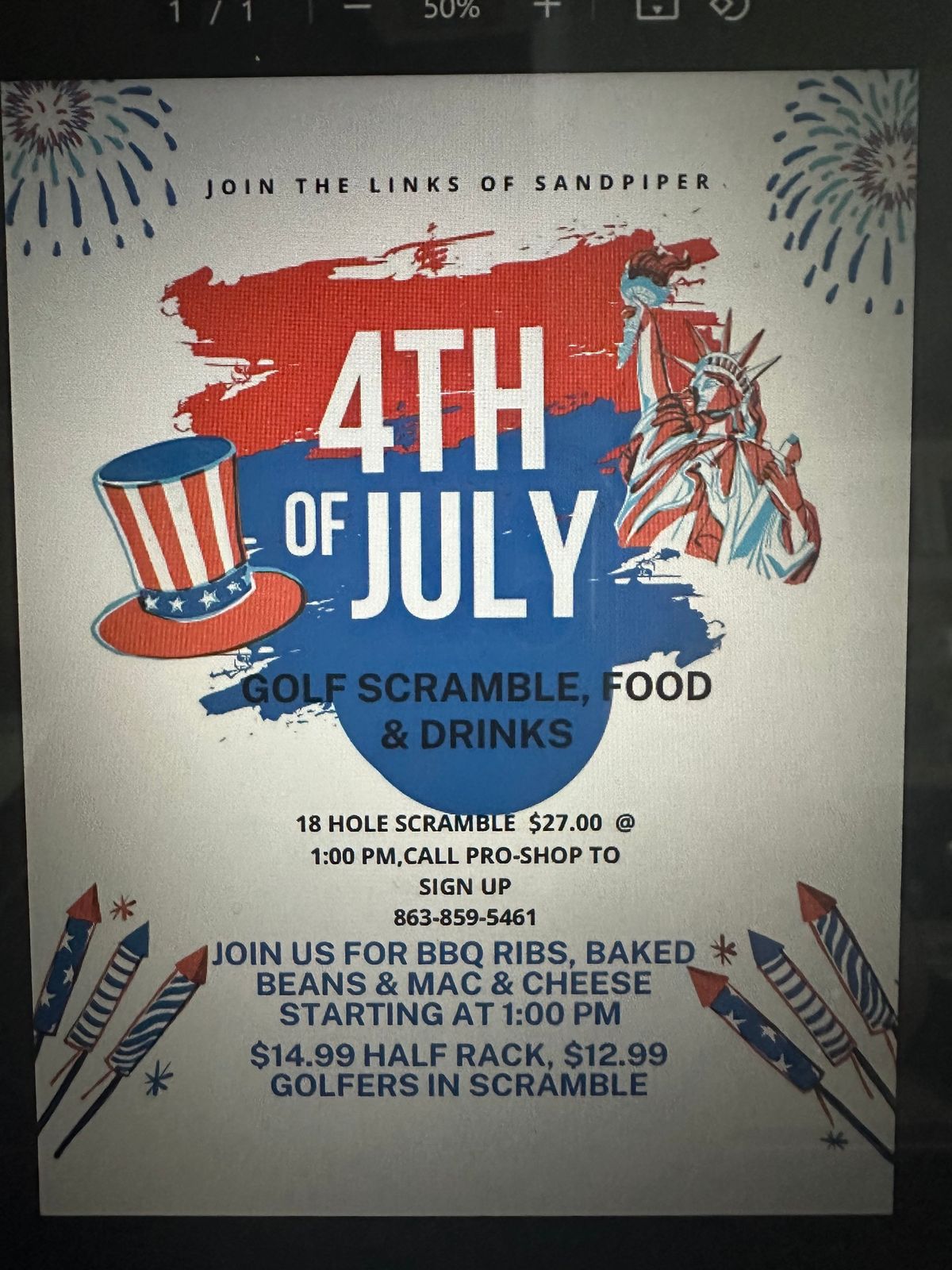 The Links' July 4th Celebration and Golf Scramble