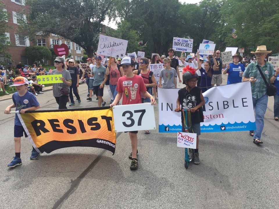 Evanston Fourth of July Parade March With Indivisible Evanston