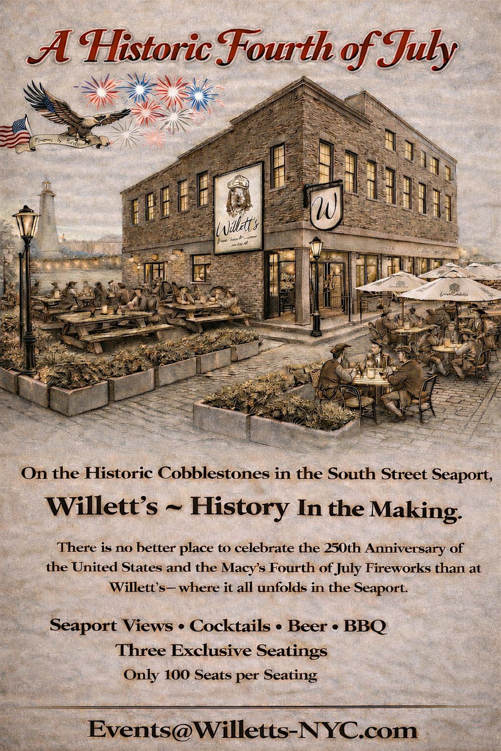 Willett's - 4th of July & 250th : NYC Seaport Event (Macy's Fireworks)