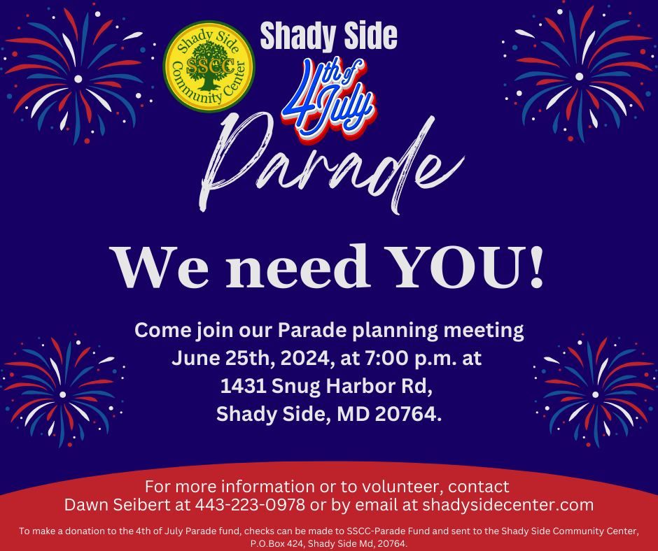 4th of July Parade Planning - VOLUNTEERS NEEDED!