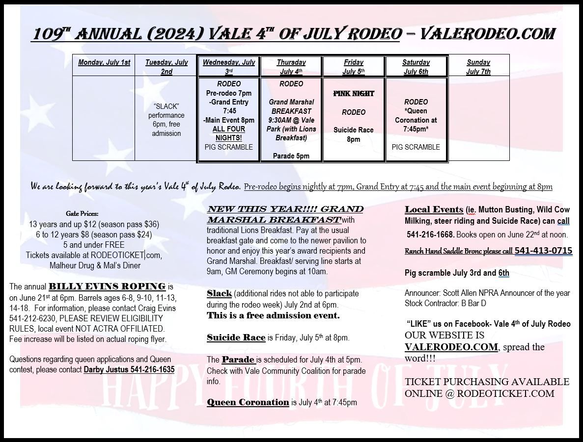 Vale 4th of July Rodeo