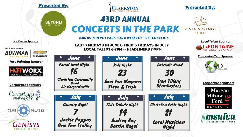 June 30th Concerts in the Park - Patriotic Night
