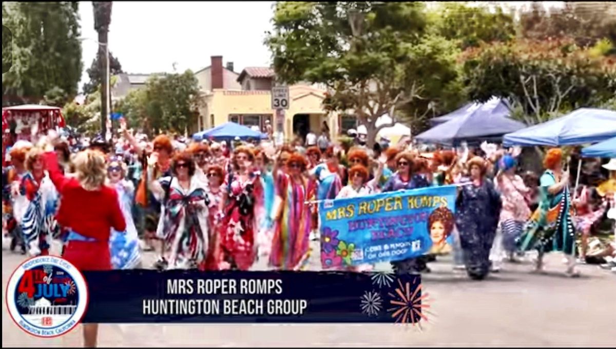 Mrs Roper marches in the 121st Huntington Beach 4th of July Parade 