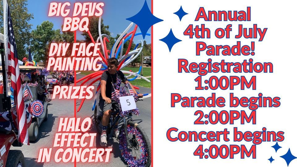 CAMPERS ANNUAL 4TH OF JULY PARADE! Santee Lakes Campground July 4, 2023
