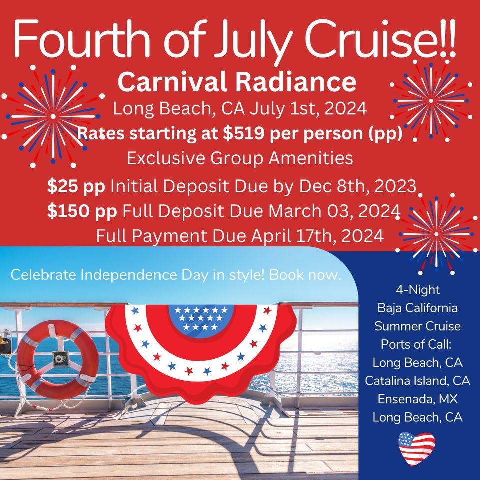 Carnival Radiance Fourth Of July Cruise 