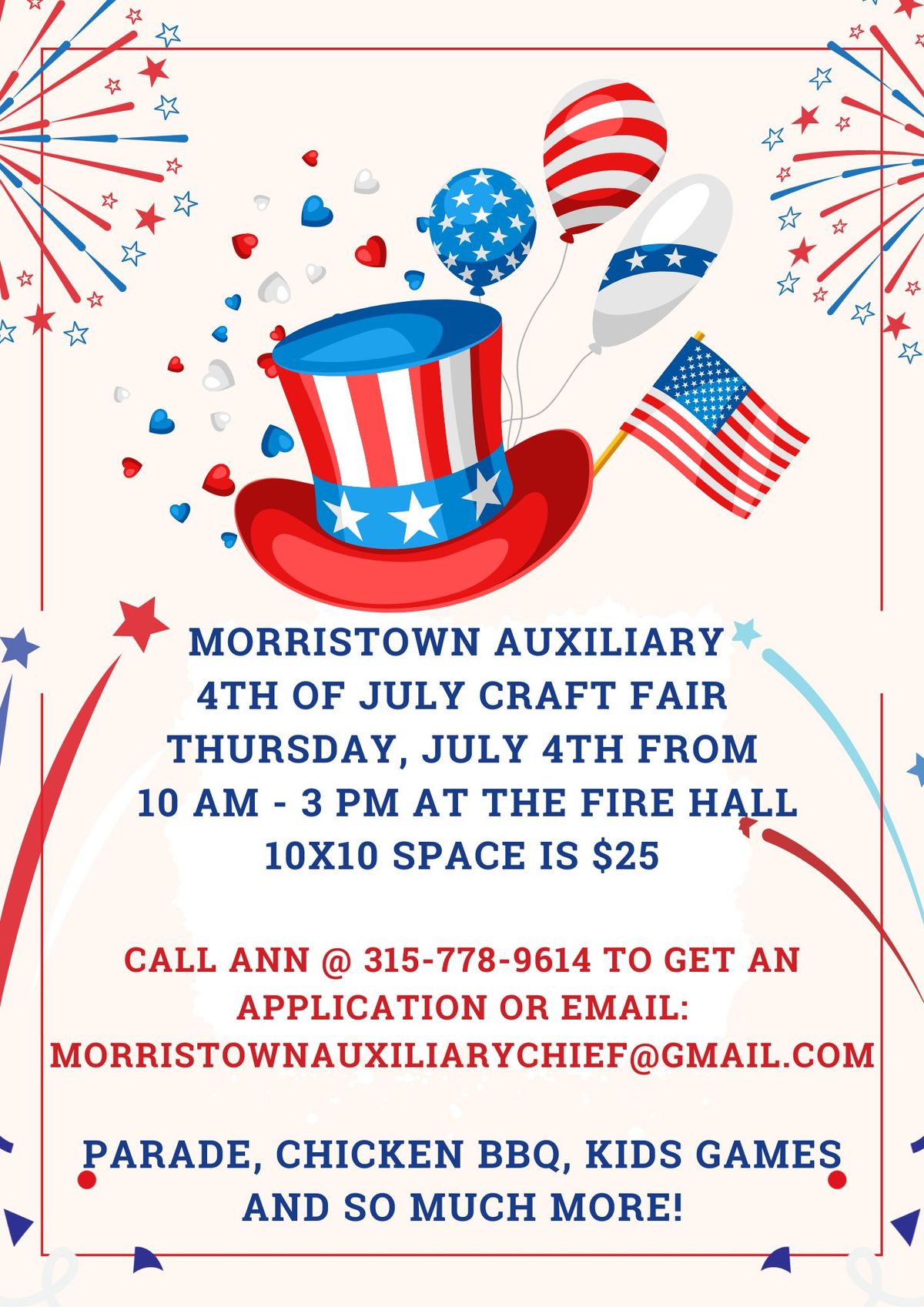 Morristown 4th of July Craft\/Vendor Fair