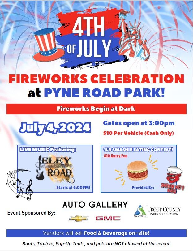 4th of July Celebration | Pyne Road Park, Lagrange, GA | July 4, 2024