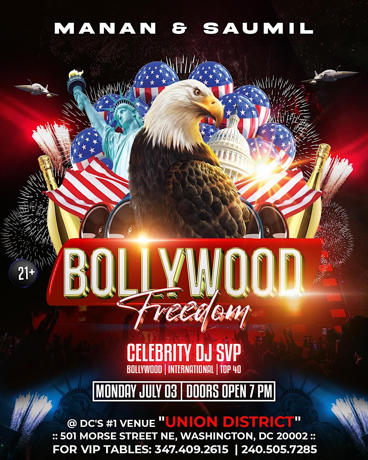 BOLLYWOOD FREEDOM -- Official Washington DC July 4th EVE Bollywood Party