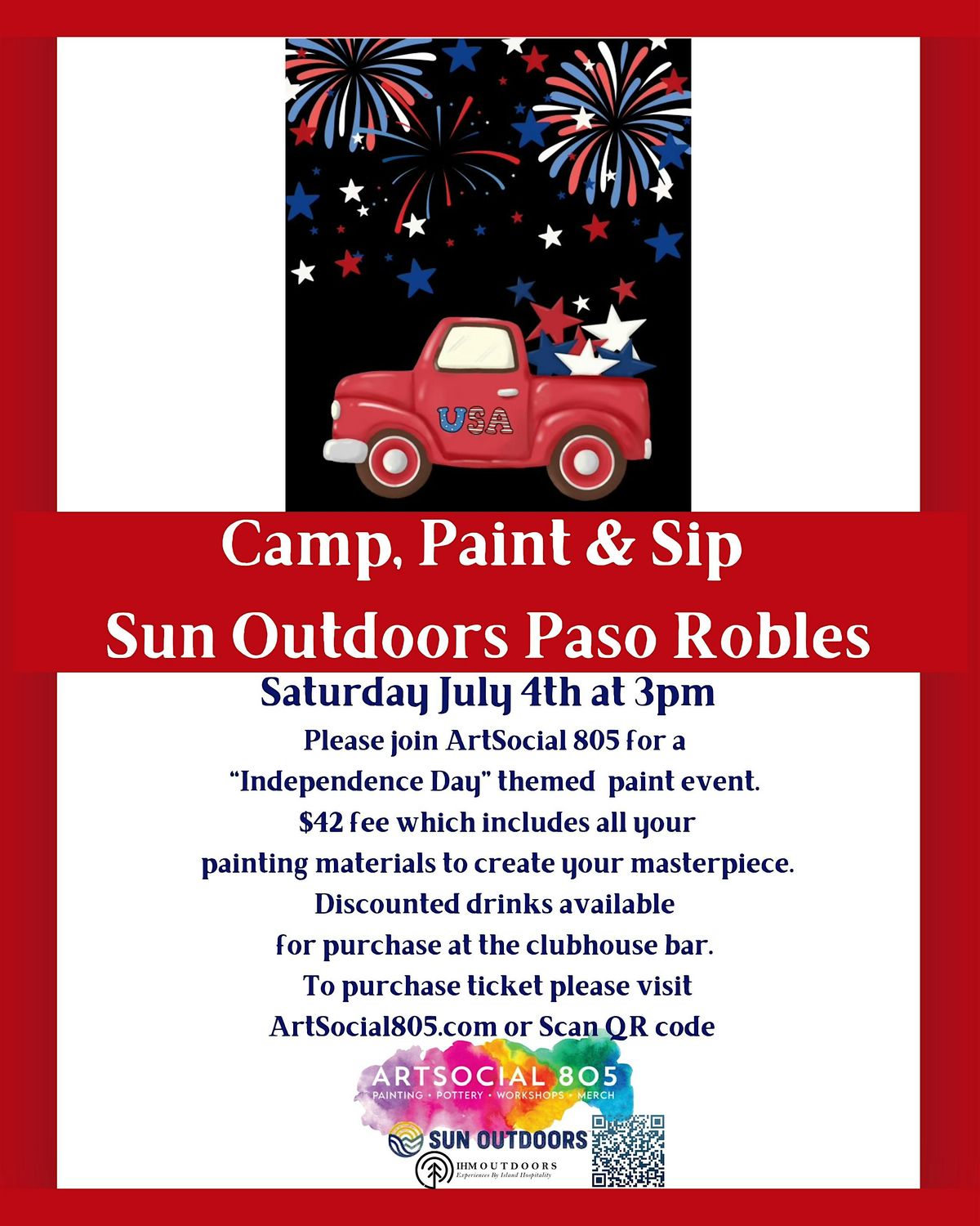 Sun OutDoors Camp, Paint, and Sip with ArtSocial 805