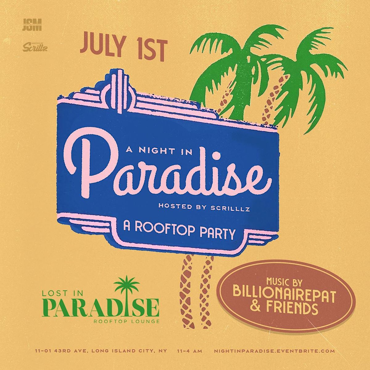 A Night  In Paradise: NYC's Biggest Rooftop Party