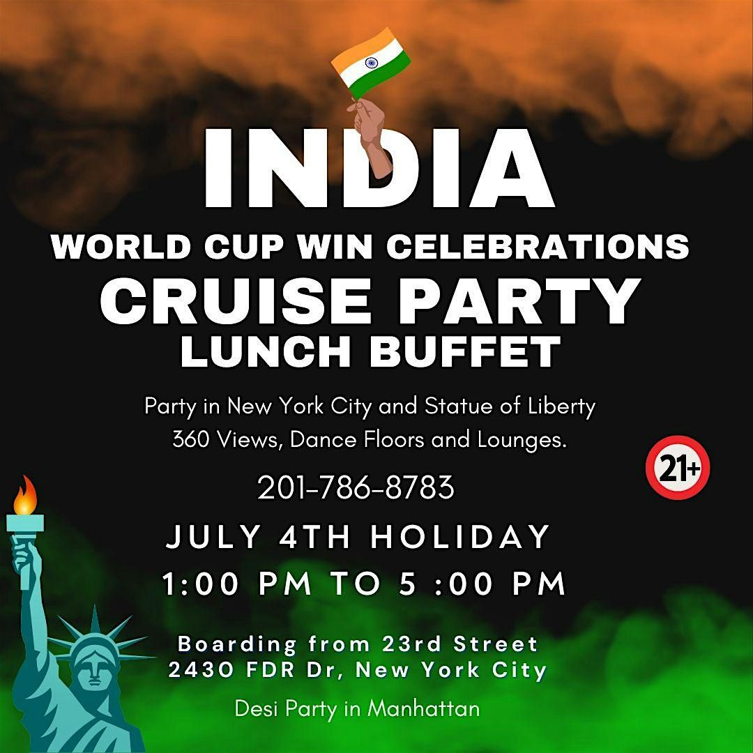 India World Cup Win Celebrations Cruise Party Indian Lunch Buffet