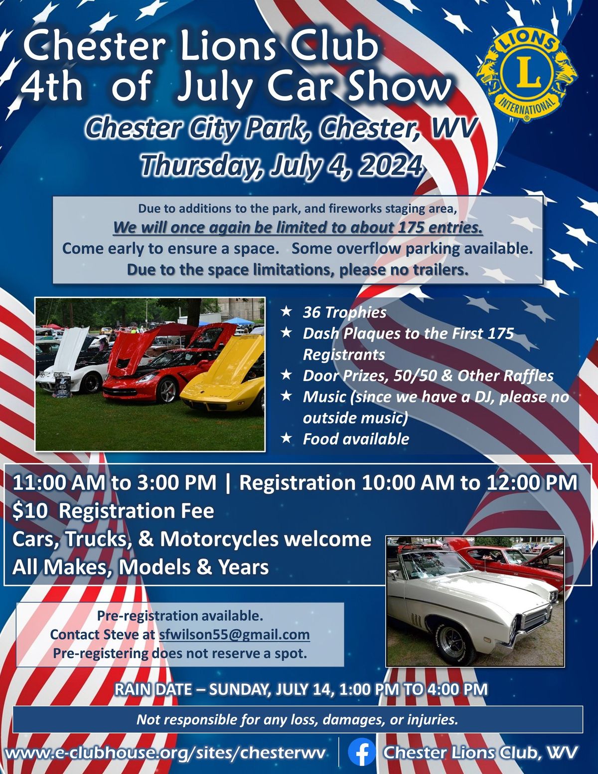 Chester Lions Club Annual 4th of July Car Show