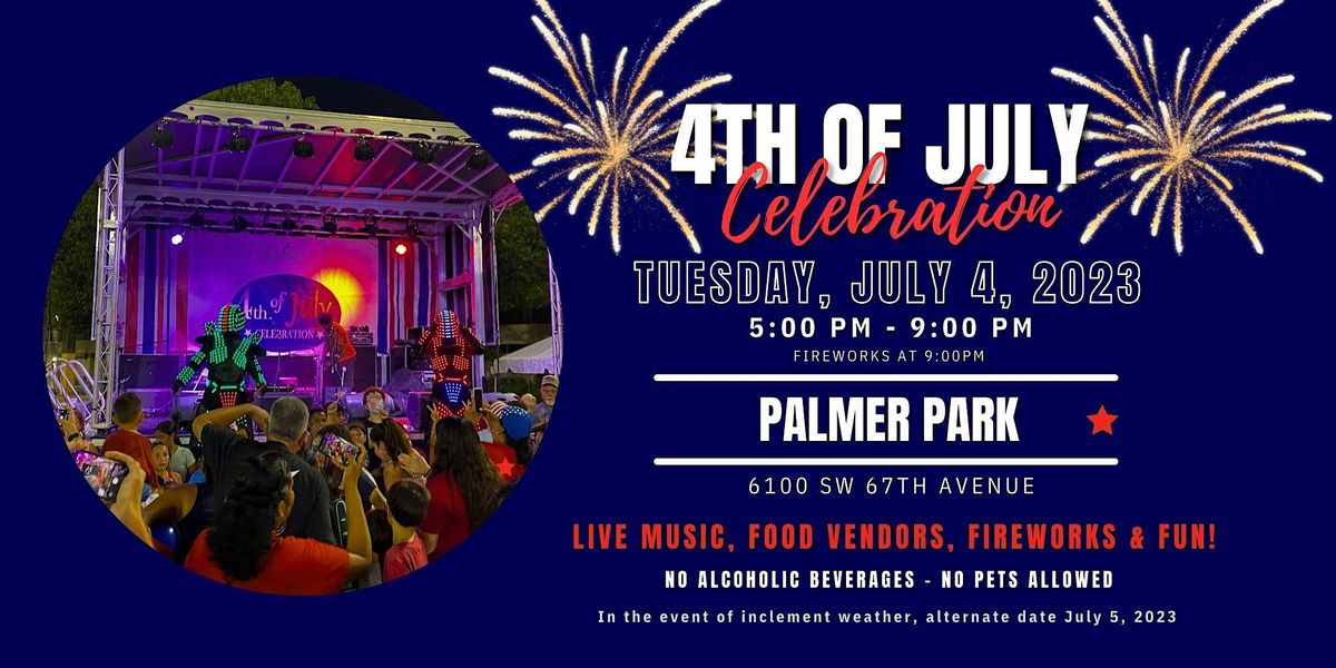 City of South Miamis Fourth Of July Celebration Palmer Park, South