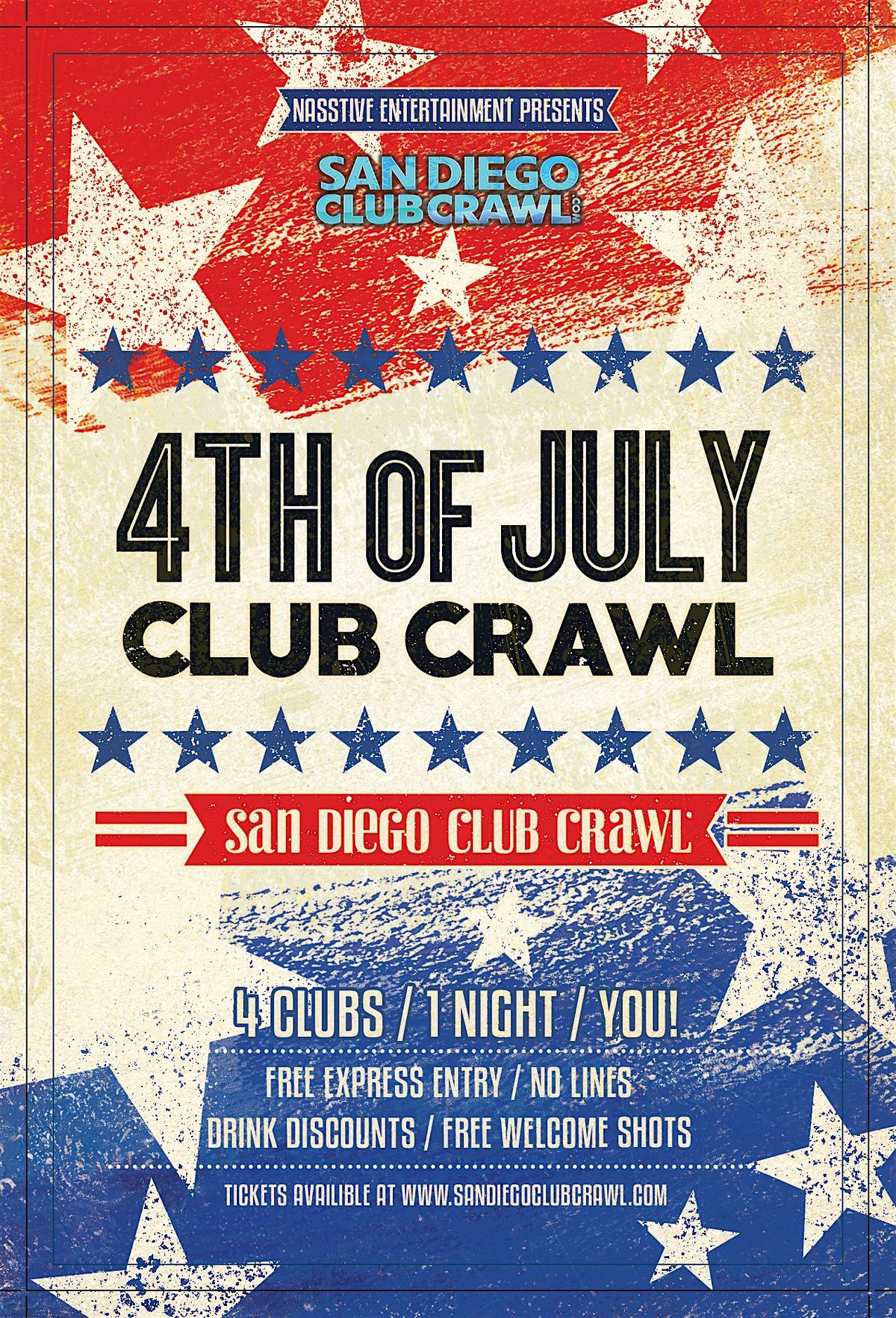 4th of JULY Bar and Club Crawl San Diego - Saturday, June 29th!