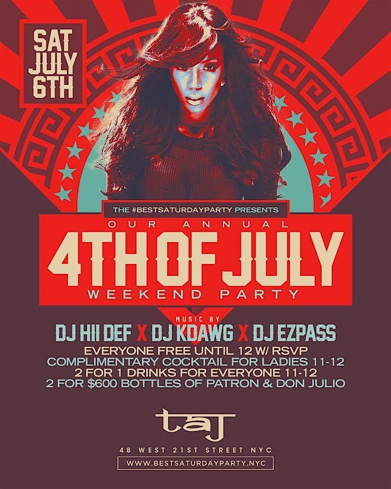 July 4th Weekend! Best Saturday Party At Taj Lounge (Clubfix Parties)