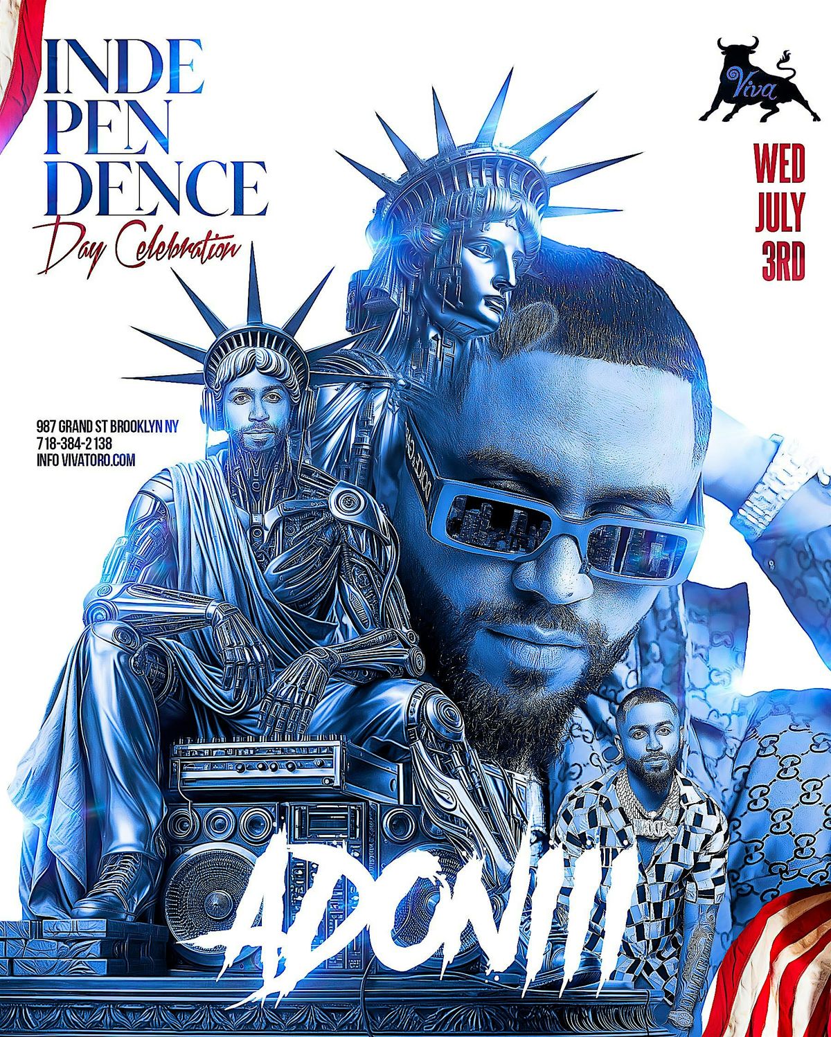 WEDNESDAY JULY 3RD PRE-INDEPENDENCE PARTY @DJADONI LIVE @ VIVA TORO BKLYN