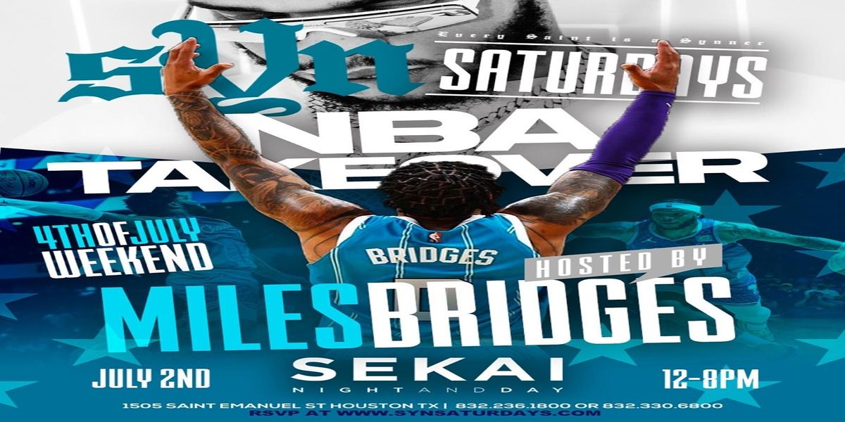 Miles Bridges Host Syn Saturdays day\/pool pary at Sekai