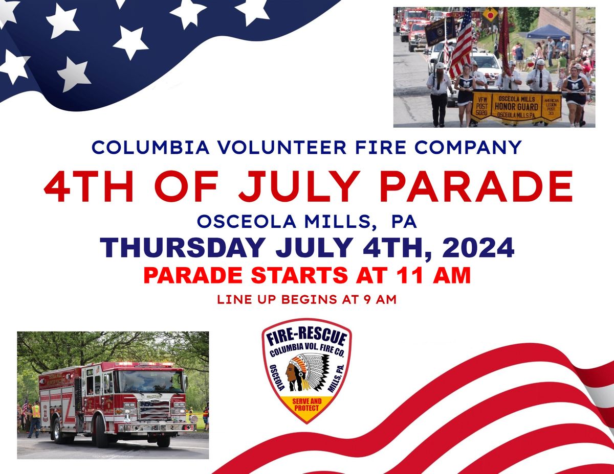 4th Of July Parade - Osceola Mills, PA | Columbia Volunteer Fire ...