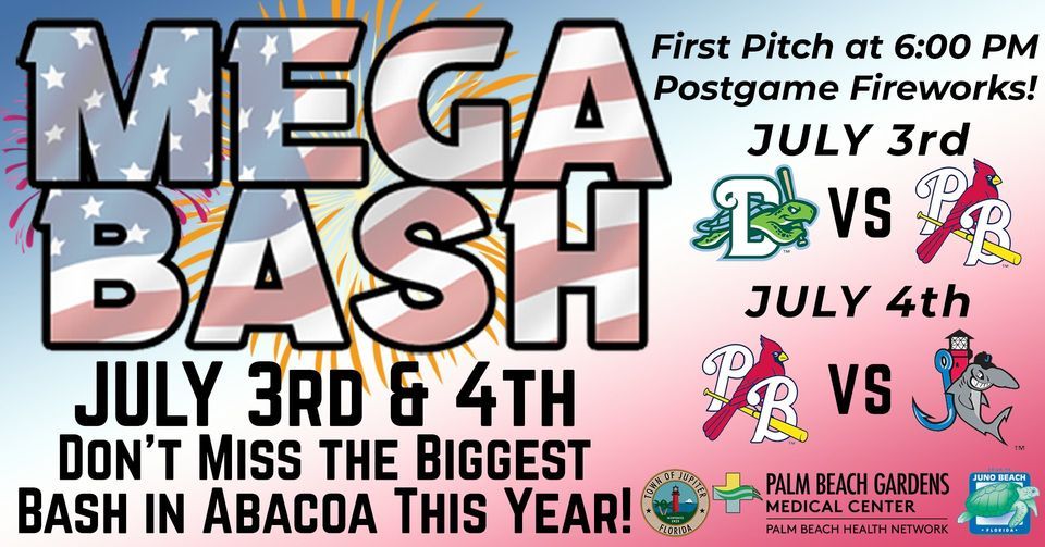 Mega Bash! Roger Dean Chevrolet Stadium, Jupiter, FL July 3 to July 4