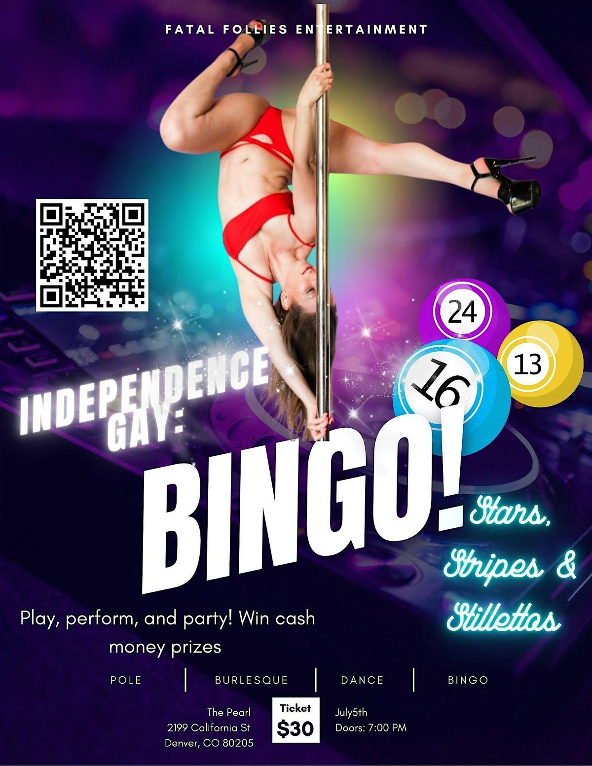 Independence Gay: Stars, Stripes & Stillettos BINGO!