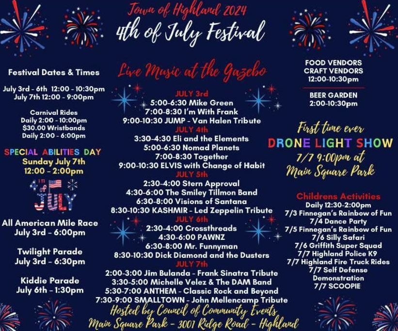 HIGHLAND'S 4TH OF JULY FESTIVAL!