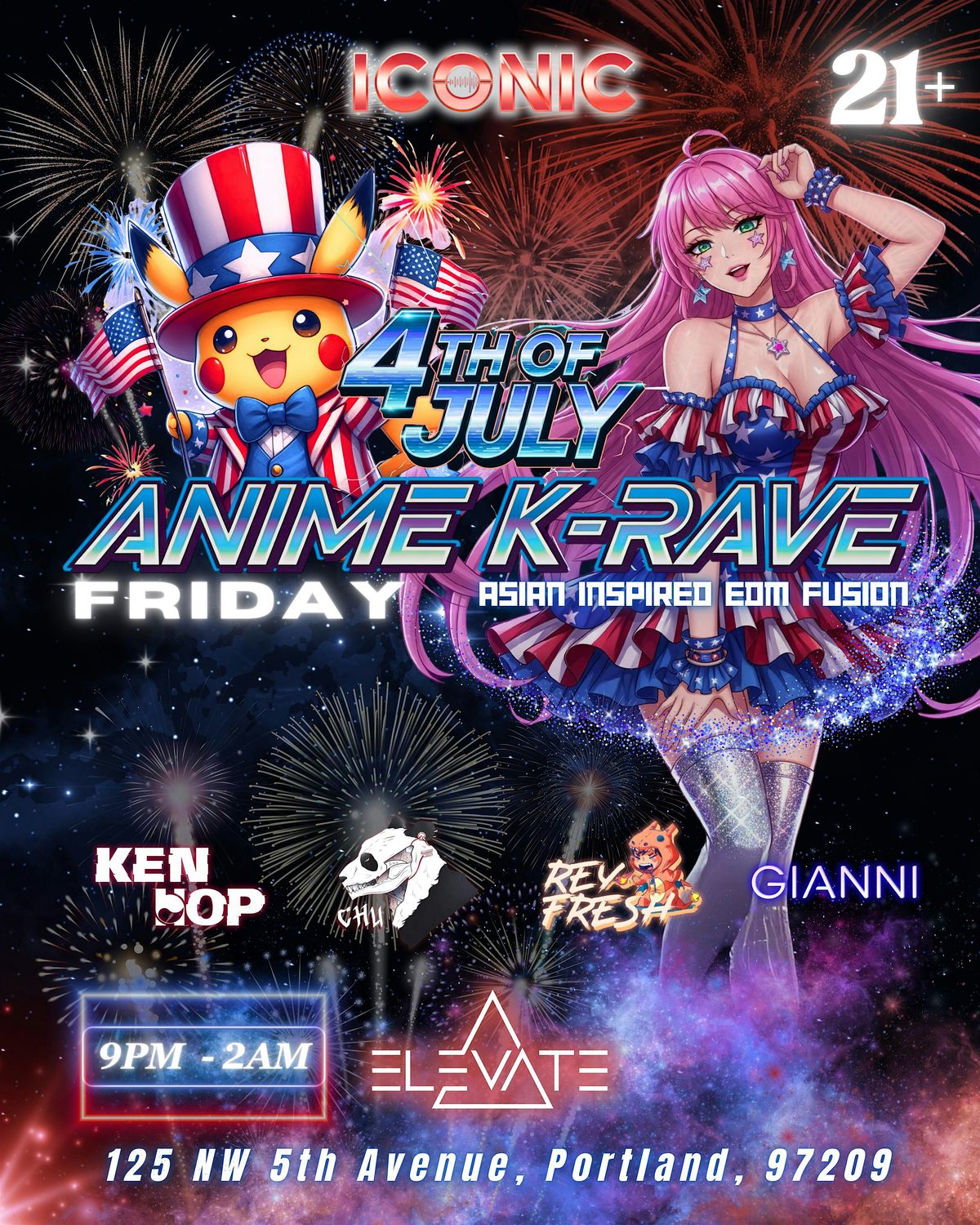 Ken Hop Presents 4th Of July Anime KPop Rave!