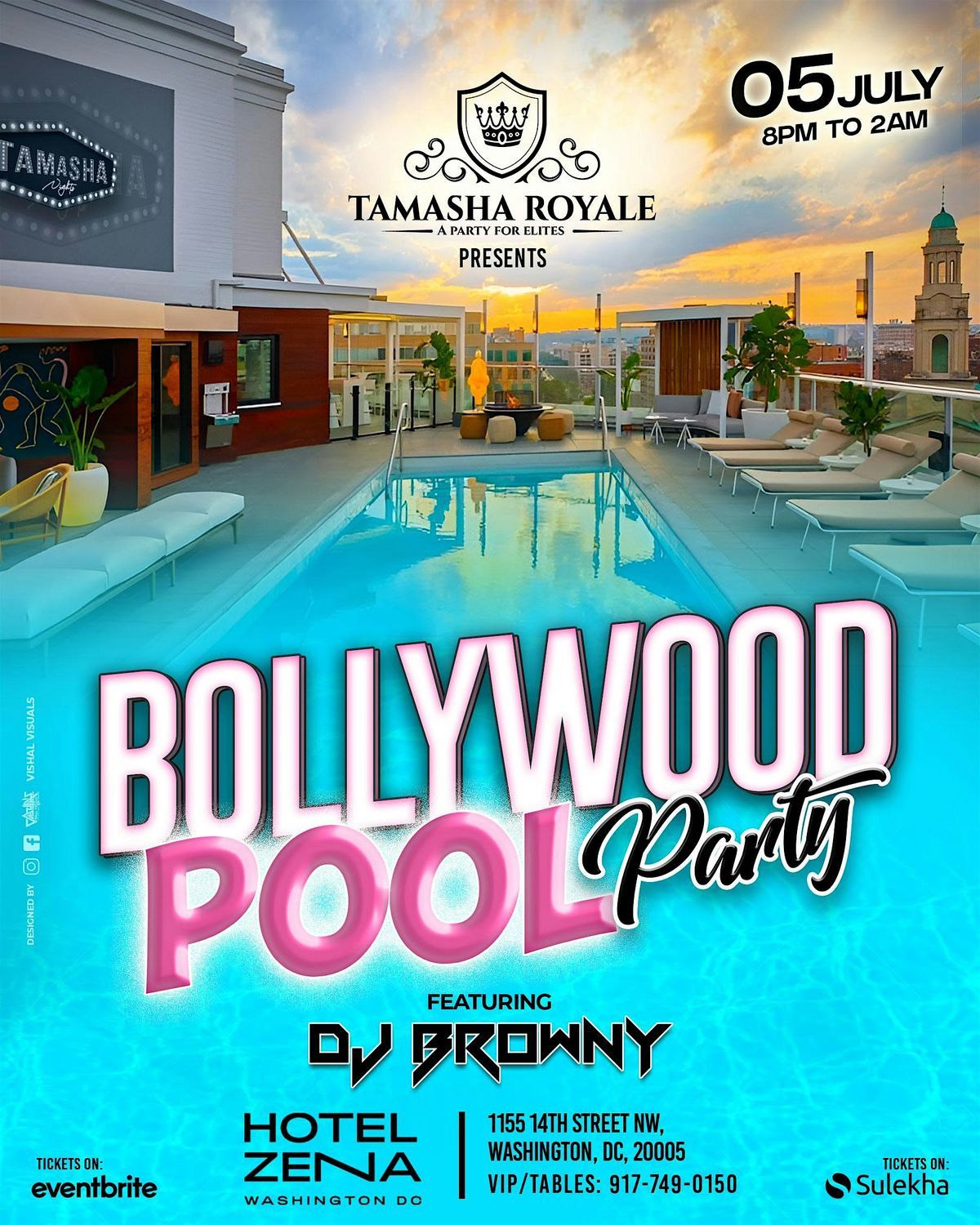 BOLLYWOOD POOL PARTY | D.C. | JULY 5 | DJ BROWNY | HOTEL ZENA