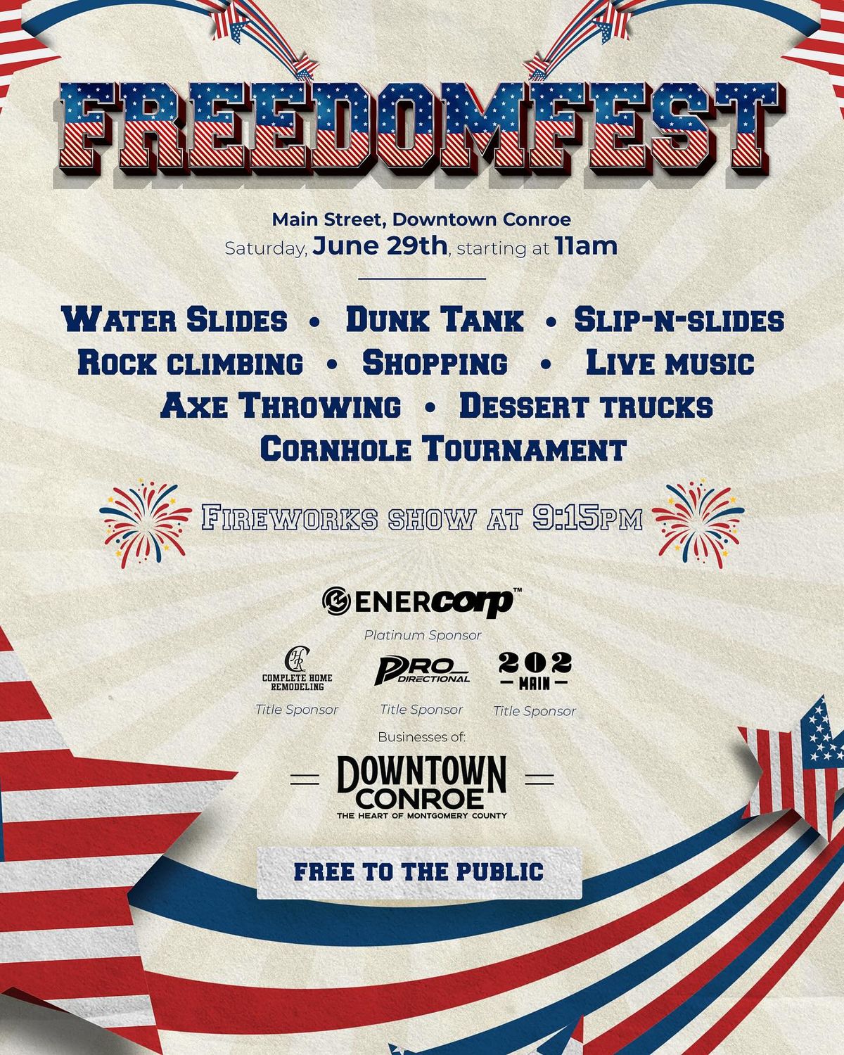 4th Annual Freedom Fest in Downtown Conroe