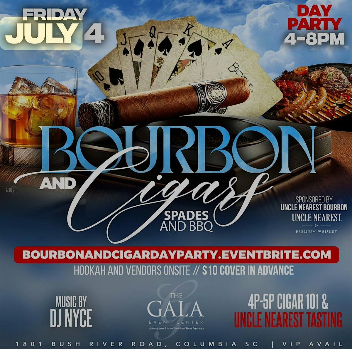 4th of July BBQ, Spades, Bourbon and Cigars Day Party Edition