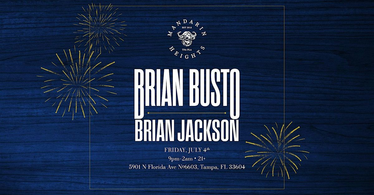 July 4th at Mandarin Heights with djs Brian Busto & Brian Jackson