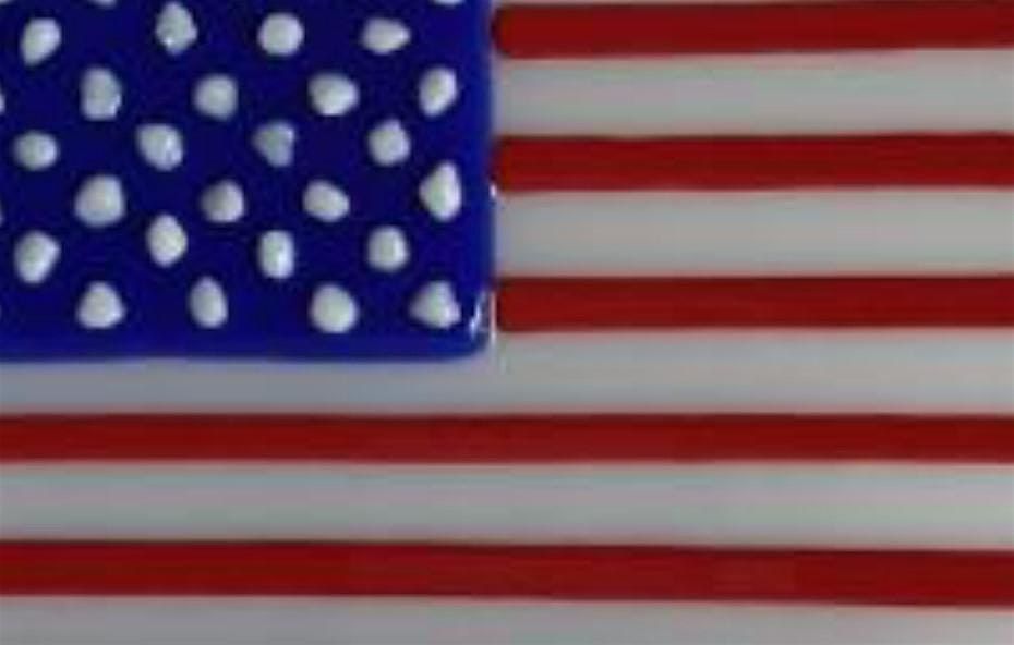 USA American Flag Fused Glass Windchime Workshop - Garden City