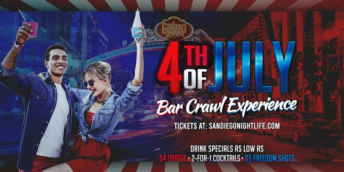 San Diego Pre 4th of July Red White and Brew Bar Crawl Party