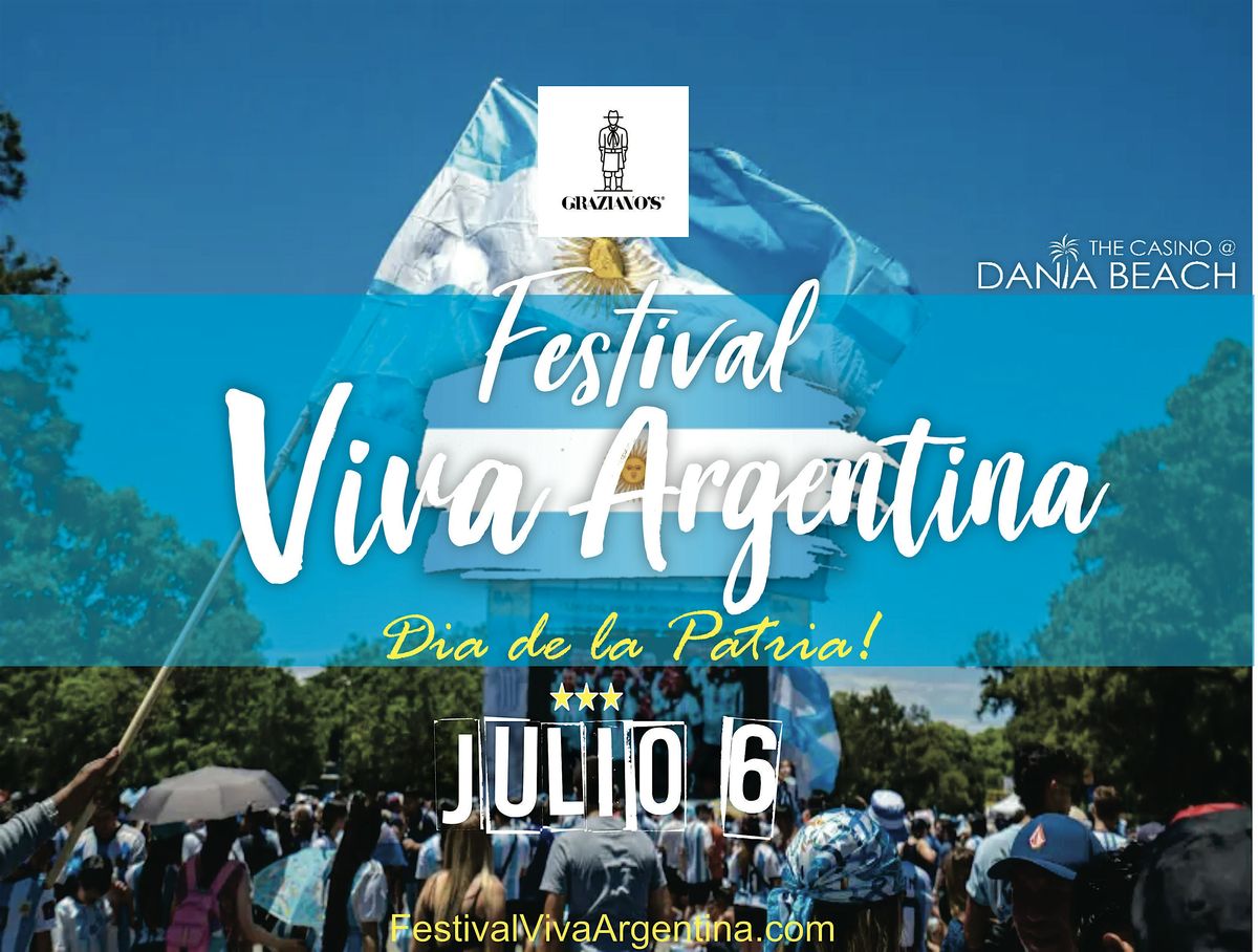 FESTIVAL VIVA ARGENTINA Domingo 18 de Octubre en el CASINO DE DANIA BEACH