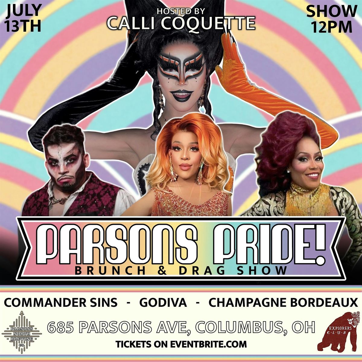 PARSONS PRIDE JULY! Brunch and Drag Show