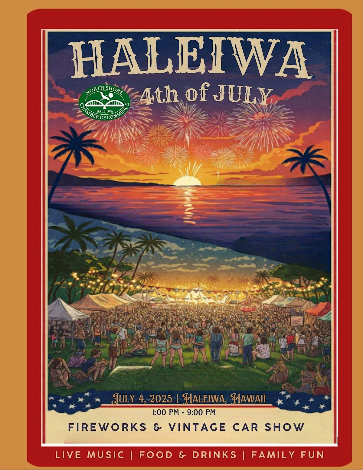 Haleiwa 4th of July Fireworks, Car Show, and Community Festival