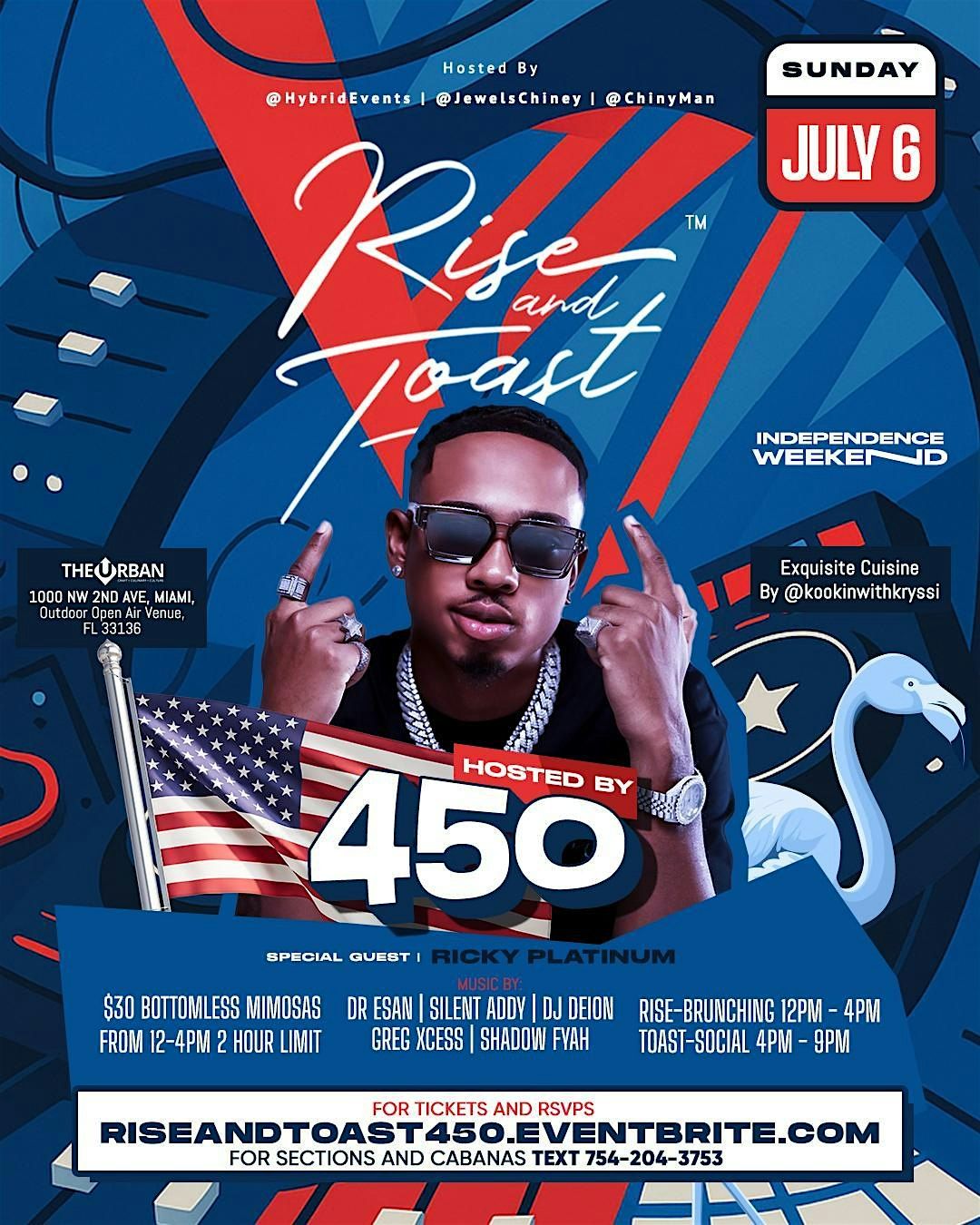450 HOSTS RISE AND TOAST #1 CARIBBEAN BRUNCH PARTY @ THE URBAN