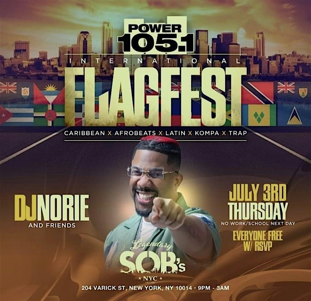 FlagFest July 4th Weekend at SOBs : Everyone Free entry with RSVP