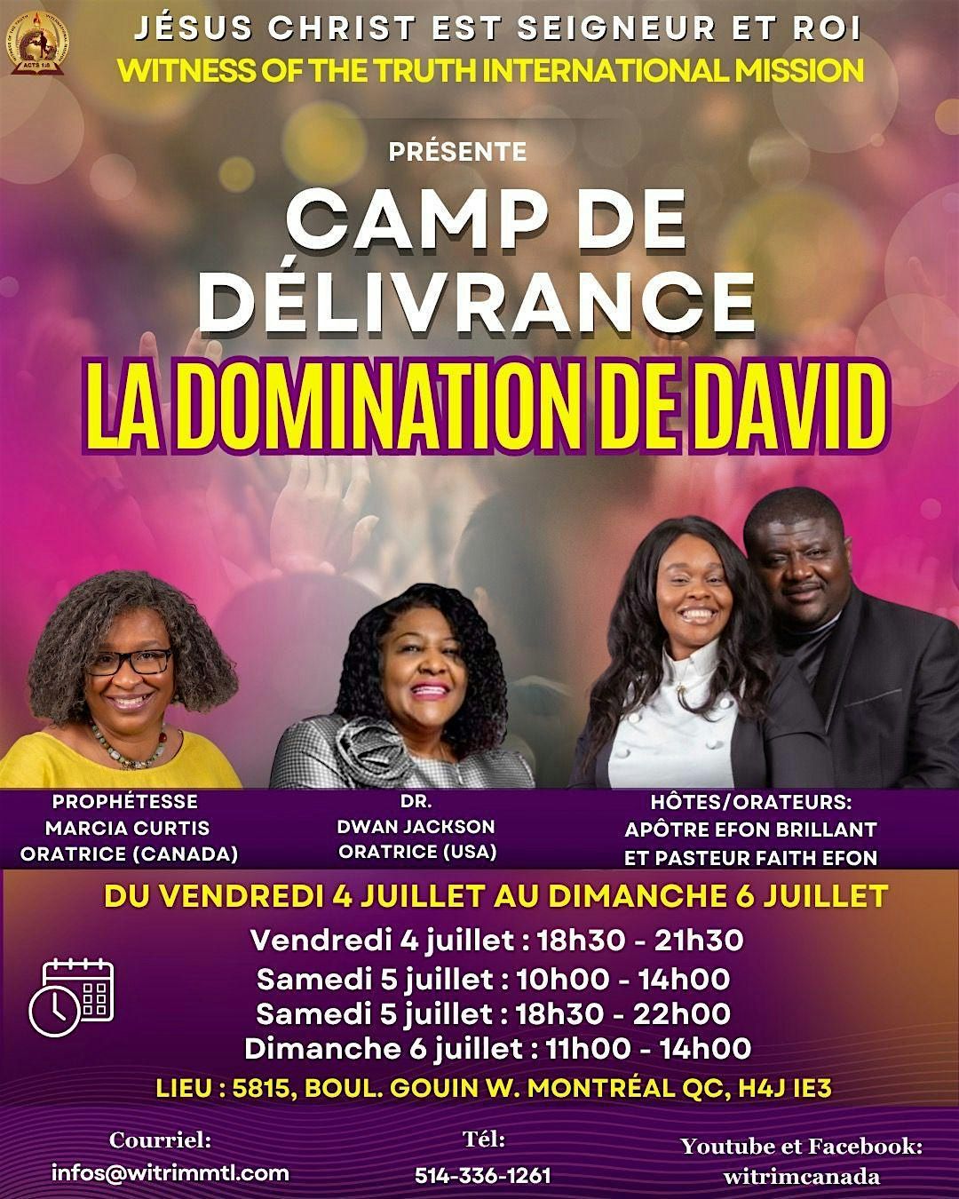 Deliverance Bootcamp - Camp de d\u00e9livrance
