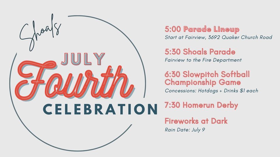 Shoals July 4th Celebration 2964 Shoals Rd, Pinnacle, NC 270439281