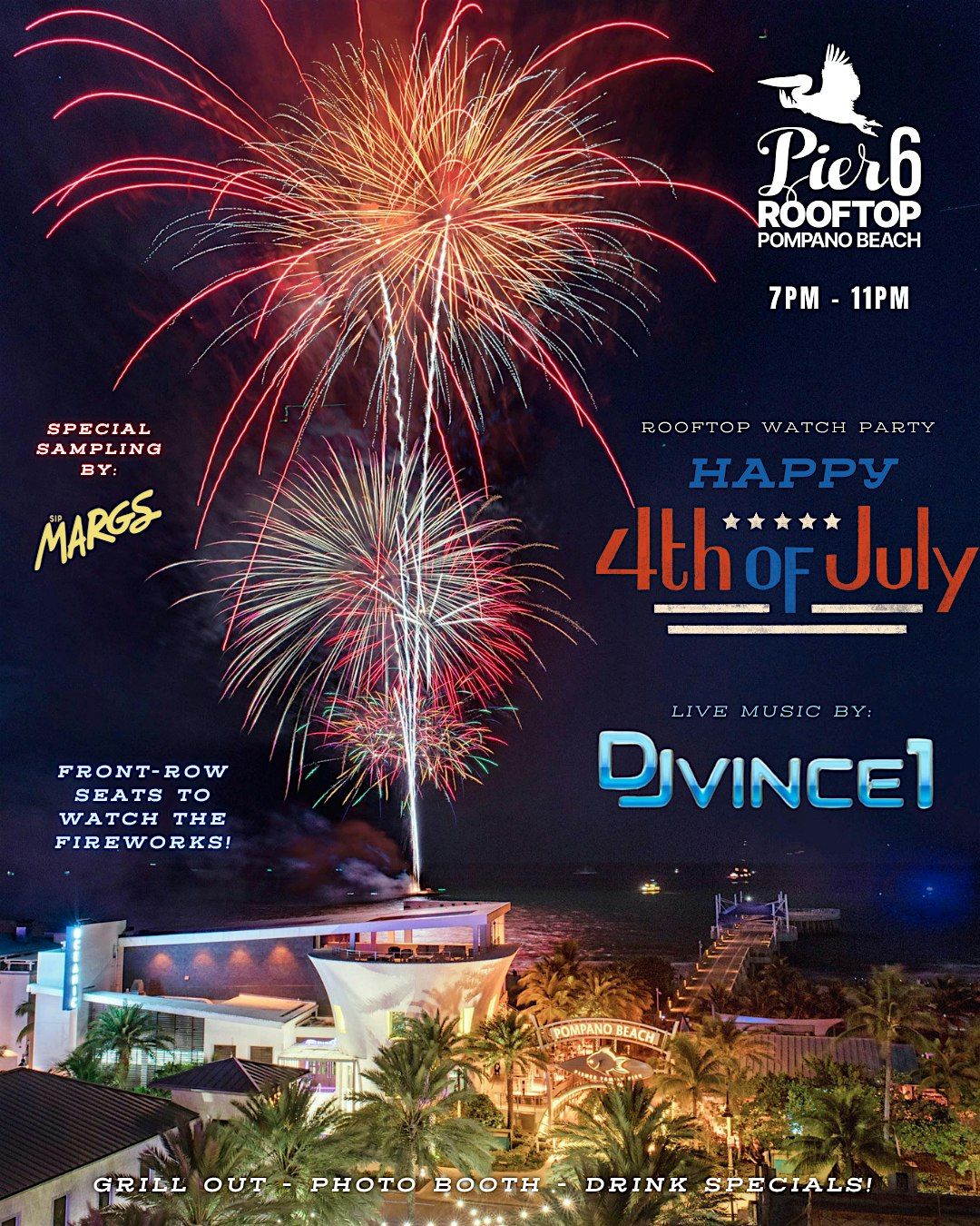 4th of July | Rooftop Watch Party | Fireworks front row seats!