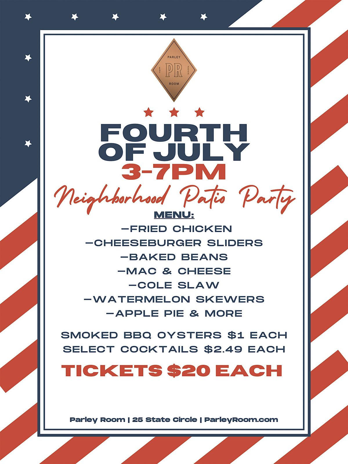 Fourth of July - Neighborhood Patio Party!
