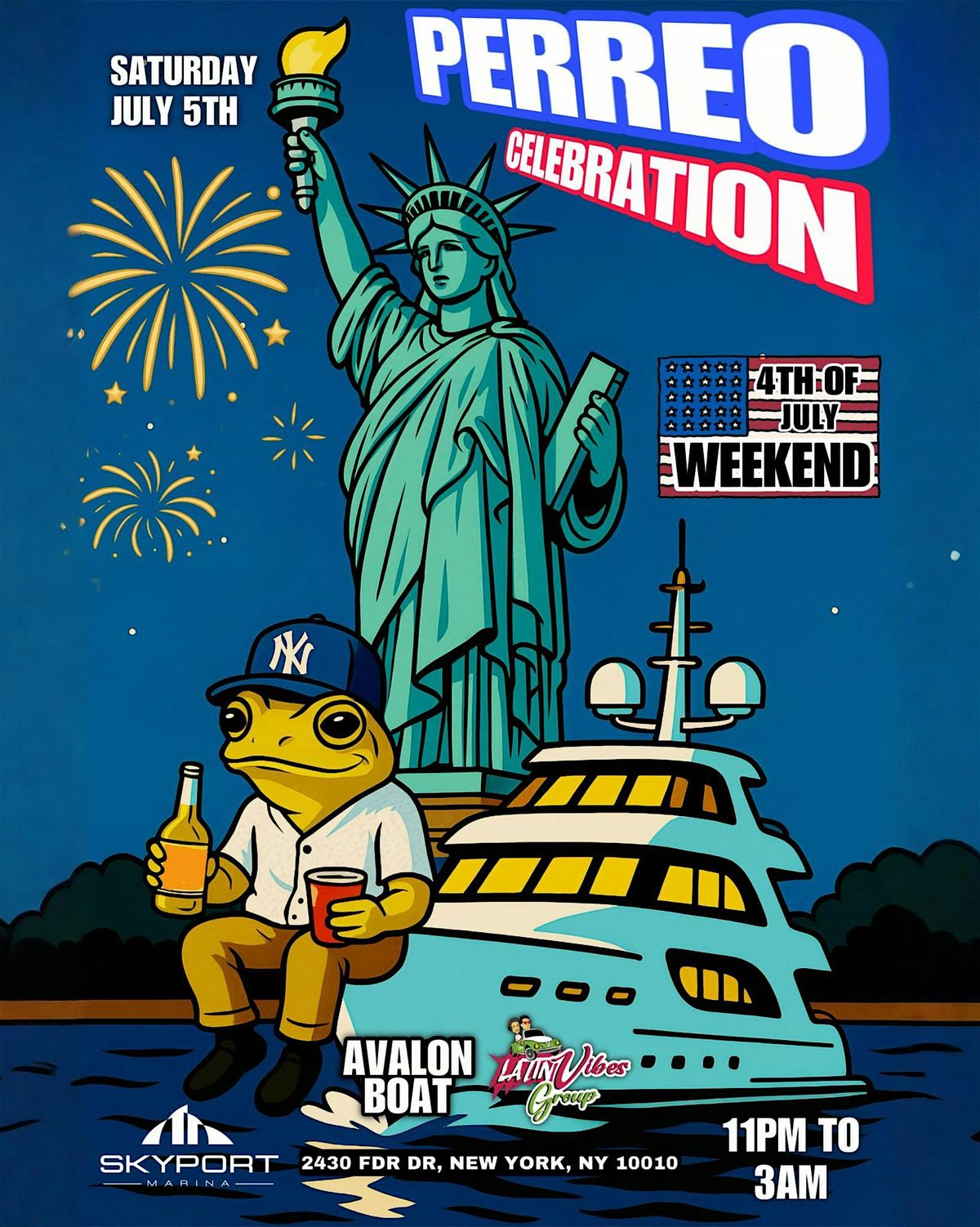 NYC PERREO BOAT PARTY \/ 4TH OF JULY WEEKEND