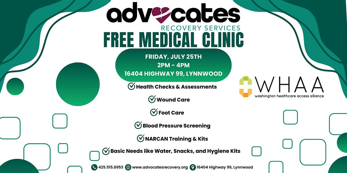 Free Medical Clinic + Meal Service \u2013 Lynnwood - JULY