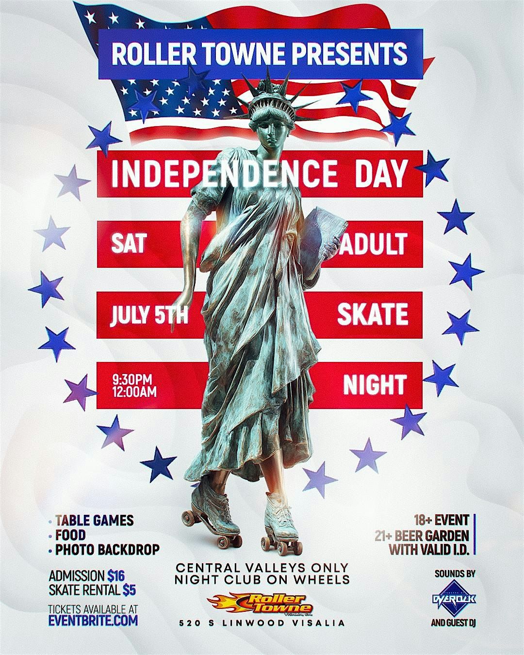 Roller Towne Independence Day Adult Night